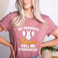 My Favorite Players Call Me MomMom Baseball Mom Mom Women's Heather T-Shirt Heather Mauve
