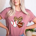Football Baseball Heart Football Baseball Mom Women's Heather T-Shirt Heather Mauve