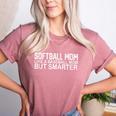 FUNNY Softball Mom Like A Baseball Mom But Smarter Women's Heather T-Shirt Heather Mauve FUNNY Softball Mom Like A Baseball Mom But Smarter Women's Heather T-Shirt Heather Mauve