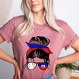 Haitian Baseball Mom Haiti Flag Baseball Girl Women's Heather T-Shirt Heather Mauve Haitian Baseball Mom Haiti Flag Baseball Girl Women's Heather T-Shirt Heather Mauve