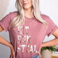 Hit Run Steal Baseball Mom For Women Baseball Women's Heather T-Shirt Heather Mauve Hit Run Steal Baseball Mom For Women Baseball Women's Heather T-Shirt Heather Mauve