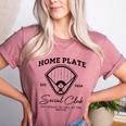 Home Plate Social Club Baseball Mom Women's Heather T-Shirt Heather Mauve