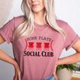 Home Plate Social Club Softball Season Baseball Mom Women's Heather T-Shirt Heather Mauve