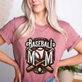 Home Run Baseball Mom Women's Heather T-Shirt Heather Mauve