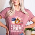 I'm a Baseball Mom Nothing Scares Me Baseball Women's Heather T-Shirt Heather Mauve
