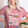 I'm Not Just His Mom I'm His 1 Fan Baseball Mom Women's Heather T-Shirt Heather Mauve