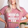 I'm Not Just His Mom I'm His Biggest Fan Baseball Mom Women's Heather T-Shirt Heather Mauve