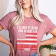 I'm Not Yelling This Is Just My Baseball Mom Voice Sport Women's Heather T-Shirt Heather Mauve I'm Not Yelling This Is Just My Baseball Mom Voice Sport Women's Heather T-Shirt Heather Mauve