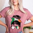 Ireland Baseball Mom Messy Bun Irish Baseball Girl Women's Heather T-Shirt Heather Mauve Ireland Baseball Mom Messy Bun Irish Baseball Girl Women's Heather T-Shirt Heather Mauve