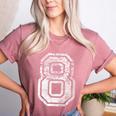 Jersey Number 8 Eight T-Shirt Football Number Baseball Mom Women's Heather T-Shirt Heather Mauve Jersey Number 8 Eight T-Shirt Football Number Baseball Mom Women's Heather T-Shirt Heather Mauve