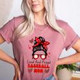 Loud And Proud Baseball Mom Messy Bun Leopard Mother Day Women's Heather T-Shirt Heather Mauve Loud And Proud Baseball Mom Messy Bun Leopard Mother Day Women's Heather T-Shirt Heather Mauve