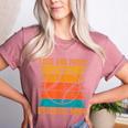 Loud And Proud Baseball Mom Vibrant Colorful Stripe Women's Heather T-Shirt Heather Mauve