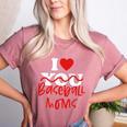 I Love Baseball Moms Women's Heather T-Shirt Heather Mauve I Love Baseball Moms Women's Heather T-Shirt Heather Mauve