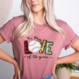 For The Love Of The Game Day Baseball Mom Cheering Lovers Women's Heather T-Shirt Heather Mauve