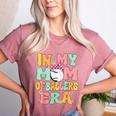 In My Mom Of Ballers Era Groovy Volleyball Baseball Mom Cute Women's Heather T-Shirt Heather Mauve In My Mom Of Ballers Era Groovy Volleyball Baseball Mom Cute Women's Heather T-Shirt Heather Mauve