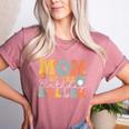 Mom Of The Birthday Baller Groovy Baseball Mom Women's Heather T-Shirt Heather Mauve Mom Of The Birthday Baller Groovy Baseball Mom Women's Heather T-Shirt Heather Mauve