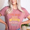 This Mom Hates White Baseball Pants Quote For a Baseball Mom Women's Heather T-Shirt Heather Mauve This Mom Hates White Baseball Pants Quote For a Baseball Mom Women's Heather T-Shirt Heather Mauve