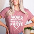 Moms Against Baseball Pants Baseball Mom Mother's Day Women's Heather T-Shirt Heather Mauve