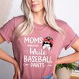 Moms Against White Baseball Pants For a Baseball Mom Women's Heather T-Shirt Heather Mauve