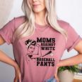 Moms Against White Baseball Pants Funny Baseball Mom Women's Heather T-Shirt Heather Mauve Moms Against White Baseball Pants Funny Baseball Mom Women's Heather T-Shirt Heather Mauve