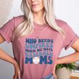 Who Needs Umpires When We Have Baseball Moms Groovy Retro Women's Heather T-Shirt Heather Mauve Who Needs Umpires When We Have Baseball Moms Groovy Retro Women's Heather T-Shirt Heather Mauve