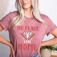 No Place Like Home Baseball Mom Kids Family Fun Women's Heather T-Shirt Heather Mauve
