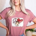 Peace Love Baseball Mom Mommy Women's Heather T-Shirt Heather Mauve