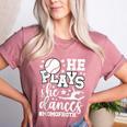 He Plays She Dances Mom Of Both Dancing And Baseball Mom Women's Heather T-Shirt Heather Mauve He Plays She Dances Mom Of Both Dancing And Baseball Mom Women's Heather T-Shirt Heather Mauve