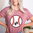 Pregnant Baseball Mom Pregnancy Announcement Baby Feet Belly Women's Heather T-Shirt Heather Mauve