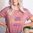 Proud Mama Somebody's Loud Mouth Baseball Mom Ball Women's Heather T-Shirt Heather Mauve