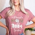 Proud Mom Of a 2024 Senior Class Of 2024 Baseball Mom Women's Heather T-Shirt Heather Mauve
