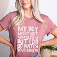 Proud Sassy Baseball Mom Women's Heather T-Shirt Heather Mauve