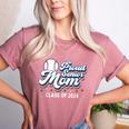 Proud Senior Mom Class Of 2024 Baseball Mom Graduate School Women's Heather T-Shirt Heather Mauve Proud Senior Mom Class Of 2024 Baseball Mom Graduate School Women's Heather T-Shirt Heather Mauve
