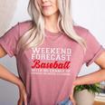 Retro Baseball Mom Mother's Day Weekend Forecast Baseball Premium Women's Heather T-Shirt Heather Mauve Retro Baseball Mom Mother's Day Weekend Forecast Baseball Premium Women's Heather T-Shirt Heather Mauve