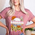 Retro Groovy Baseball Mom Family Matching Women Women's Heather T-Shirt Heather Mauve Retro Groovy Baseball Mom Family Matching Women Women's Heather T-Shirt Heather Mauve