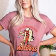 Retro Just Here For The Hotdogs Baseball Mom Sport Lover Women's Heather T-Shirt Heather Mauve Retro Just Here For The Hotdogs Baseball Mom Sport Lover Women's Heather T-Shirt Heather Mauve