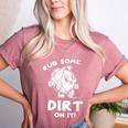 Rub Some Dirt On It Cute Girls Retro Baseball Mom Softball Women's Heather T-Shirt Heather Mauve