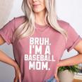 Sarcastic Bruh Baseball Mom Fan Gear For Mama Life Women's Heather T-Shirt Heather Mauve Sarcastic Bruh Baseball Mom Fan Gear For Mama Life Women's Heather T-Shirt Heather Mauve