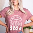 Senior Baseball MOM 2024 Graduation Caps Women's Heather T-Shirt Heather Mauve Senior Baseball MOM 2024 Graduation Caps Women's Heather T-Shirt Heather Mauve