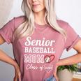 Senior Baseball Mom Class Of 2024 Baseball Player Son 2024 Women's Heather T-Shirt Heather Mauve
