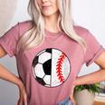 Soccer Baseball Player Soccer Baseball Mom Women's Heather T-Shirt Heather Mauve Soccer Baseball Player Soccer Baseball Mom Women's Heather T-Shirt Heather Mauve