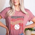 Somebody's Loudmouth Baseball Mom Baseball Women's Heather T-Shirt Heather Mauve