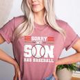 Sorry My Son Has Baseball Baseball Mom Women's Heather T-Shirt Heather Mauve Sorry My Son Has Baseball Baseball Mom Women's Heather T-Shirt Heather Mauve
