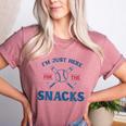 Spring 2024 Season Cute Baseball Mom Here For The Snacks Women's Heather T-Shirt Heather Mauve