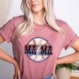 T Ball Mama Baseball Mama Baseball Mom Women's Heather T-Shirt Heather Mauve