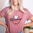 Vintage Baseball Mom Ballpark Momma Baseball Lover Women's Heather T-Shirt Heather Mauve Vintage Baseball Mom Ballpark Momma Baseball Lover Women's Heather T-Shirt Heather Mauve