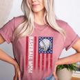Vintage Baseball Mom Proud Family Summer Baseball Player Women's Heather T-Shirt Heather Mauve Vintage Baseball Mom Proud Family Summer Baseball Player Women's Heather T-Shirt Heather Mauve