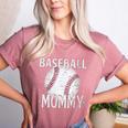 Vintage Baseball Mommy Mother's Day Sports Lover Mom Women's Heather T-Shirt Heather Mauve