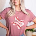 Vintage Texas State Map Home Baseball Lover Baseball Mom Women's Heather T-Shirt Heather Mauve