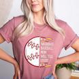 Warning Baseball Mom Will Yell Loudly Women's Heather T-Shirt Heather Mauve